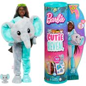 Boneca Barbie Cutie Reveal 10 Surpresas com Mini Pet e Fantasia de Elefante Hkp98