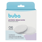 Kit Protetor Absorvente Lavável Para Seios 6 Unidades, Buba