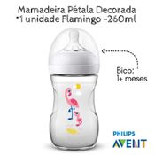 Mamadeira Philips Avent Pétala Flamingos 260ml 1m+
