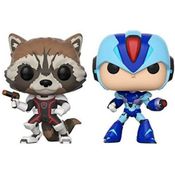 Boneco Funko Pop Marvel Vs Capcom - Rocket vs Mega Man X 2-Pack