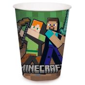 8 Copos Minecraft Festa De Aniversário 240 ML