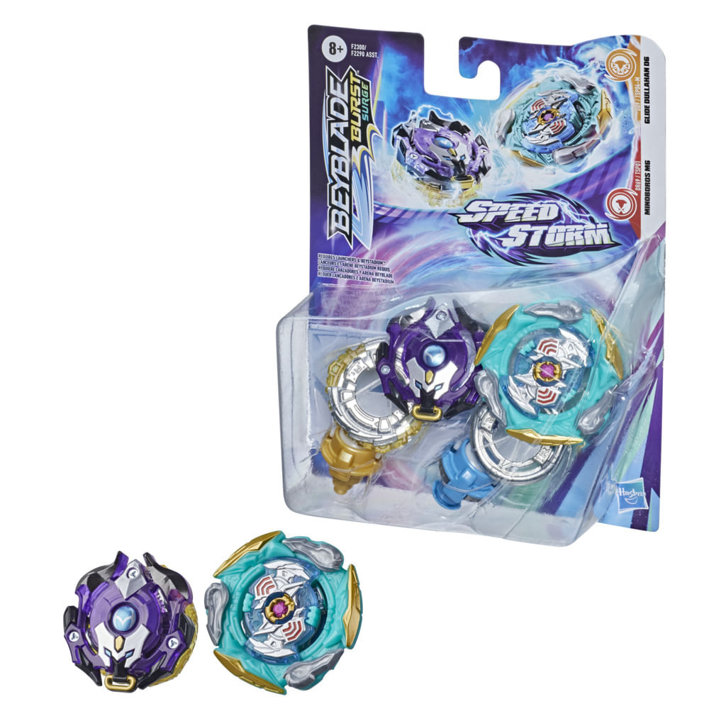 Beyblade Lançador e Pião De Batalha - Speedstorm Iniciante - Glide