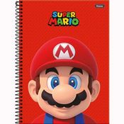 Caderno Universitário De 10 Matérias Super Mario Nitendo