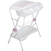 Banheira de Bebe Desmontavel com Trocador Kiddo Shower Rosa