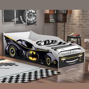 Cama Infantil Carro Solteiro Menino Criança Mini Carrinho Criança Batman Confortável Preto