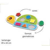 Brinquedo Educativo - Encaixa Figuras Da Tartaruga - Babebi 6028