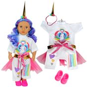 KIT ROUPA BONECA PARA OUR GENERATION E REBORN - FANTASIA UNICÓRNIO - CASINHA 4