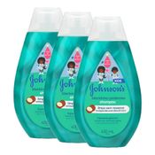 Kit 3 Shampoos Infantis Johnson's Baby Blackinho Poderoso 400ml cada