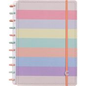 CADERNO INTELIGENTE GRANDE ARCO-IRIS PASTEL 80FLS.
