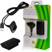 Bateria Recarregável + Cabo Carregador Para Controle Wireless de Xbox 360 12000mAh