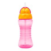 Garrafinha Fresh Buba Copo Com Canudo De Silicone 300ml Rosa