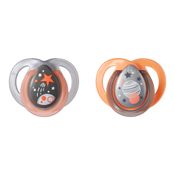 Kit 2 Chupetas Tommee Tippee Night Time 0-6m Laranja