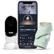 Baba Eletrônica com Câmera em HD e e Dream Sock Indicador de Qualidade do Sono, Owlet, Branca