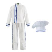 Fantasia Infantil Chef de Cozinha Masculina Com Chapéu - G 9 - 10