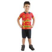 Fantasia Infantil Bombeiro Carnaval Tamanhos P M G Crianças 2 a 8 Anos Brink Model