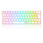 Teclado Gamer Redragon Dragonborn RGB Mecânico Mini ABNT2 60 Switch Blue Branco- K630WRGB