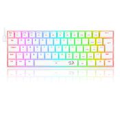 Teclado Gamer Redragon Dragonborn RGB Mecânico Mini ABNT2 60 Switch Brown Branco- K630WRGB