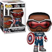 Boneco Funko Pop Capitão América Sam Wilson 814 The Falcon and Winter Soldier