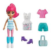 Boneca Polly Pocket Cabelo Rosa Da Moda Shimmer Margot