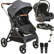 Carrinho Moises Bebe Conforto Base ISOFIX Kiddo Speedy Grafite