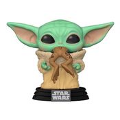Boneco Funko Pop The Mandalorian Baby Yoda Com Sapo 379