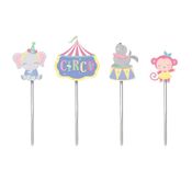 12 Picks Decoração De Doce Circo Rosa Festa De Aniversário