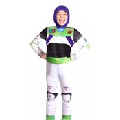 Fantasia Infantil Buzz Lightyear Macacão Longo Com Capuz