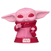 Funko Pop Star Wars Baby Yoda com Biscoitos Rosa 493