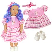 KIT ROUPA BONECA PARA BEBÊ REBORN E OUR GENERATION - VESTIDO PÁSCOA - CASINHA 4