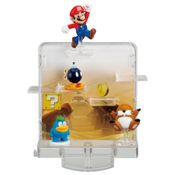 Conjunto De Mini Figuras - Super Mario - Jogo Do Equilíbrio - Palco Do Deserto - Epoch