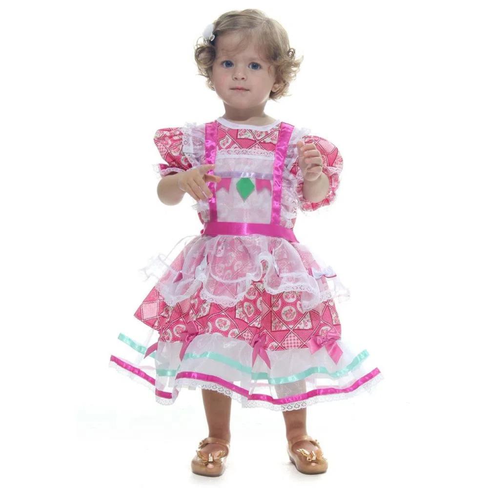 Vestido Festa junina Feminino Conjunto Camisa Xadrez + Tutu - Ri Happy