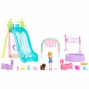 Conjunto e Boneca - Polly Pocket - Parque Aquático de Esportes - Mattel