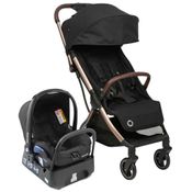 Carrinho de Bebê Travel System Maxi-Cosi Eva Trio Essential Black Champagne CAX00540