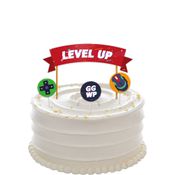 4 Topo Decoração de Bolo Tema Festa Games Jogos