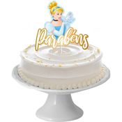 Topo Decoração de Bolo Tema Festa Cinderela