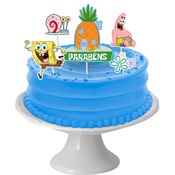 5 Topo Decoração de Bolo Tema Festa Bob Esponja