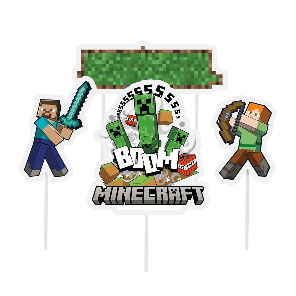 como fazer boneco minecraft passo a passo  Minecraft, Festa minecraft  simples, Mine craft party