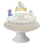 5 Topo Decoração de Bolo Tema Festa Cinderela