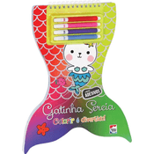 Livro Colorir é Divertido! Gatinha Sereia