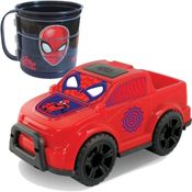 Caneca Divertida Homem Aranha e Carrinho Brinquedo Infantil