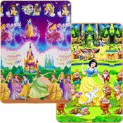 Tapete Infantil Menina Recreio Dupla Face Princesas Branca Neve Para Sala Quarto Jardim Disney Roxa