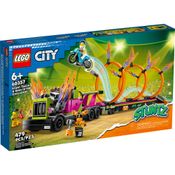 LEGO City - Caminhão de Acrobacias e Desafio do Anel de Fogo - 60357