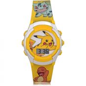 Relógio Digital de Quartzo para Crianças de 5 até 15 Anos, Pikachu, Amarelo
