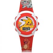 Relógio Digital de Quartzo para Crianças de 5 até 15 Anos, Pikachu, Vermelho