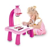 Mesa Projetora Para Desenhar Rosa Play e Learn BR1601 Multikids