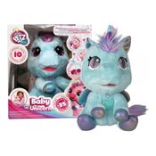 Pelúcia Interativa My Baby Unicorn Ponei Azul BR1284 - Multikids