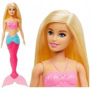 Boneca Barbie Sereia Loira Cauda Rosa HGR05 - Mattel HGR04