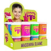 Slime com glitter Gelelé 180g KIT C/12 sortido