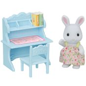 Conjunto Escrivaninha Figura e Acessórios - Sylvanian Families - Menina Coelho - Epoch