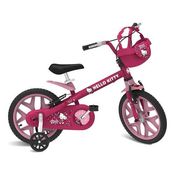 Bicicleta Hello Kitty Aro 16 Kids Rosa Infantil Bandeirante